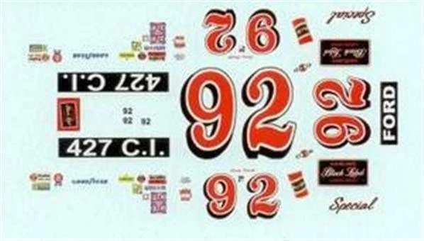 Decalcomanie Powerslide Per Modellismo Nascar, Carling #11/#52, Scala 1/25, Anno 1973-74, Nuove