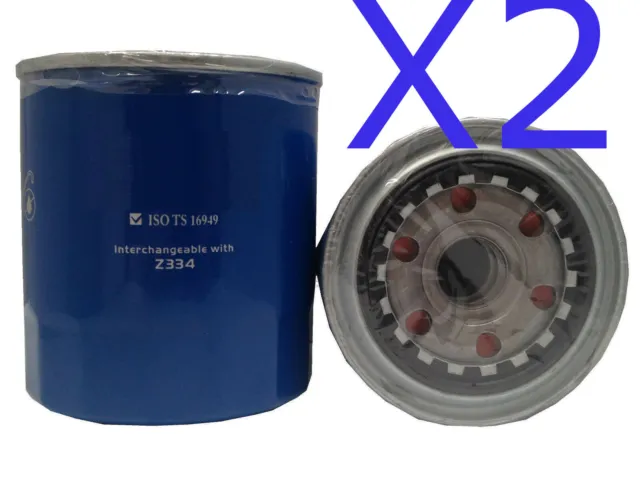 2x Oil Filter fits Z334 for TOYOTA HILUX 3L 4CYL TURBO DIESEL 1KZTE 1999-2004