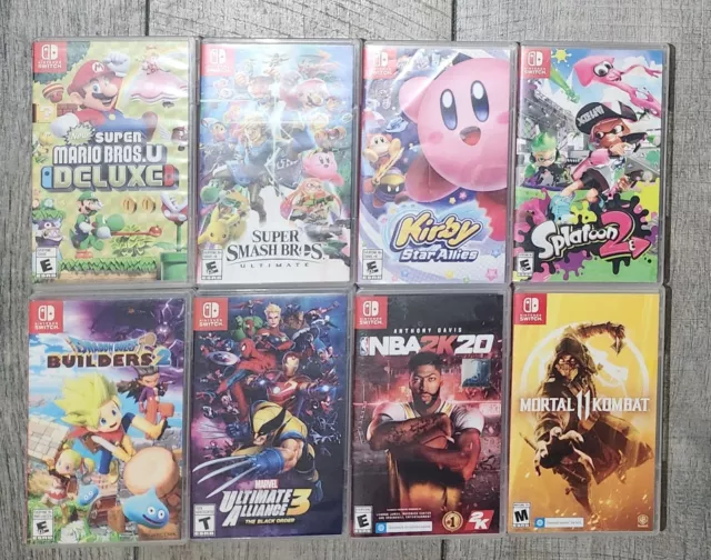 Nintendo SWITCH games LOT of 8 Mario SMASH