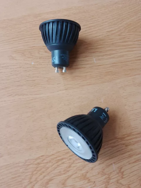 Al marque LCI   lot de 2  ampoules noires à Led GU10 spot encastrable 8 W Neuf