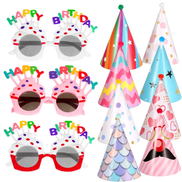 Occhiali compleanno cappello: carta bambino decorazioni torta accessori festa per bambini