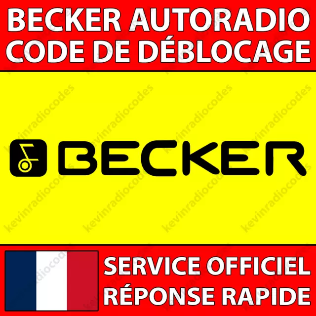 ✅Becker Radio Code De Déblocage Pin Bmw Chrysler Ferrari Mercedes Porsche✅