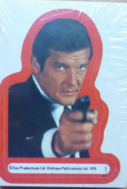 TC 1991 James Bond Moonraker Sticker Set Roger Moore