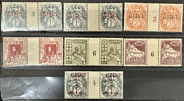 Algeria #YT1 YT45 Mint CV€112.00 1914-1926 Gutter Millesime Collection