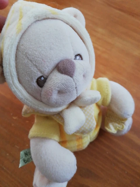 Doudou Peluche Fisher Price Nature Bearries Ours Jaune Papillon Beige grelot 3