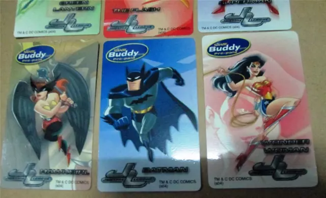 RAre set of 6 complete JUSTICE LEAGUE WONDER WOMAN SMART call CARD MINT HTF 3