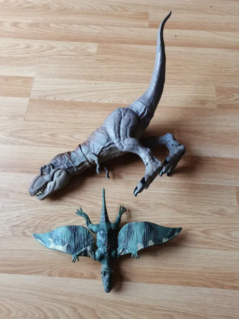 Jurassic World Extreme Chompin Tyrannosaurus Rex + Dimorphodon Jw Growler Mattel