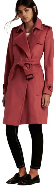 Burberry tempsford cashmere coat dusty peony