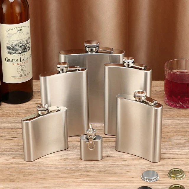 Botella de alcohol vino licor whisky soporte cadera botella acero inoxidable