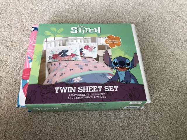 Franko Disney Lilo & STITCH Paradise Dream Sheet Set - Pink - TWIN 🌟NEW🌟 Franko Disney Lilo & STITCH Paradise Dream Sheet Set - Pink - TWIN 🌟NEW🌟