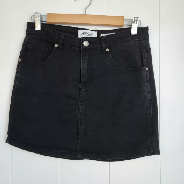 Ava & Ever Citybeach Black Denim Skirt Size 12