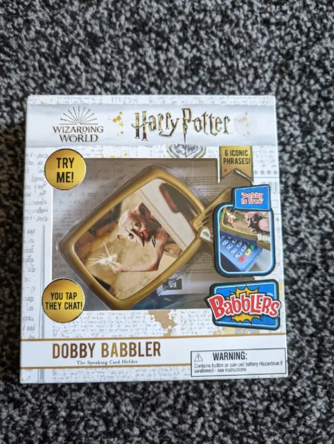 Wizarding World Of Harry Potter Dobby Babbler Speaking Card Holder Game