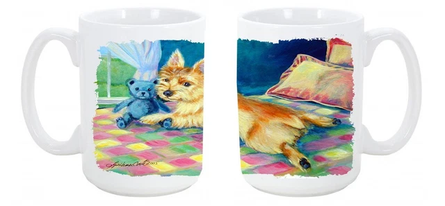 Norwich Terrier Coffee Waiting on Mama Mug 15 oz 7275CM15-S  New