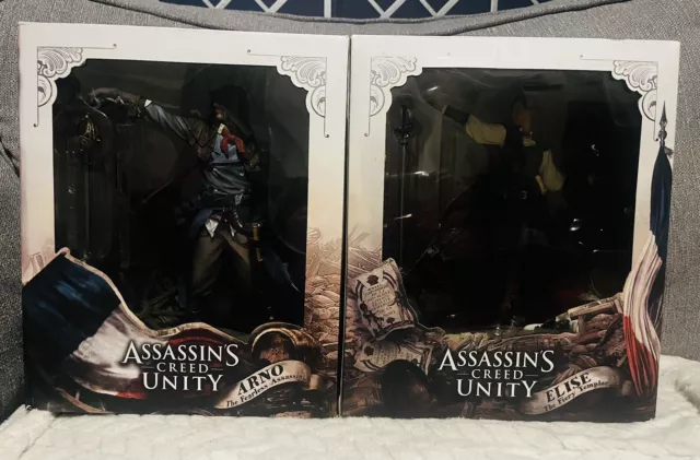 Assassins Creed Unity Figurine Elise The Fiery Templar Statue And Arno The Fear