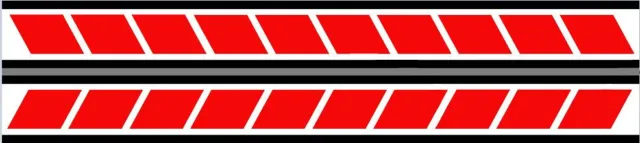 Yamaha Red Speedblock 260mm x 28mm Decal Vinyl Label 2x Sticker Set (One Pair)