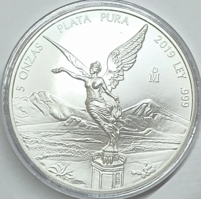 2019 Medal 5oz Libertad Liberty Silver 0.999 Capsule