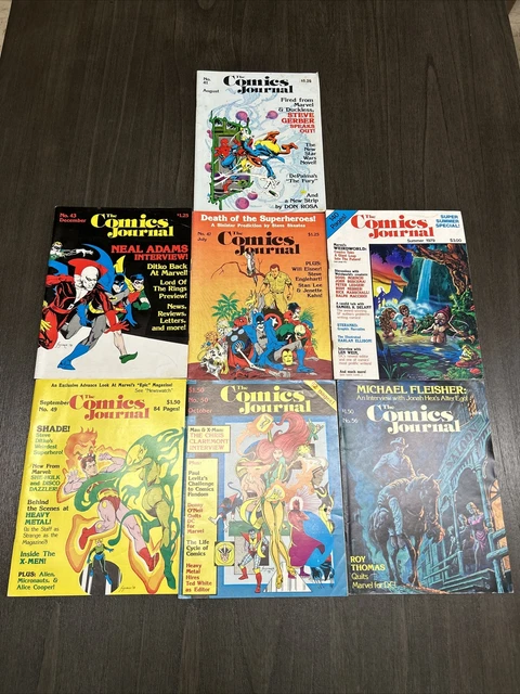The Comics Journal Lot of 7 ~ # 41 43 47 48 (Summer 1979) 49 50 56 Fleisher