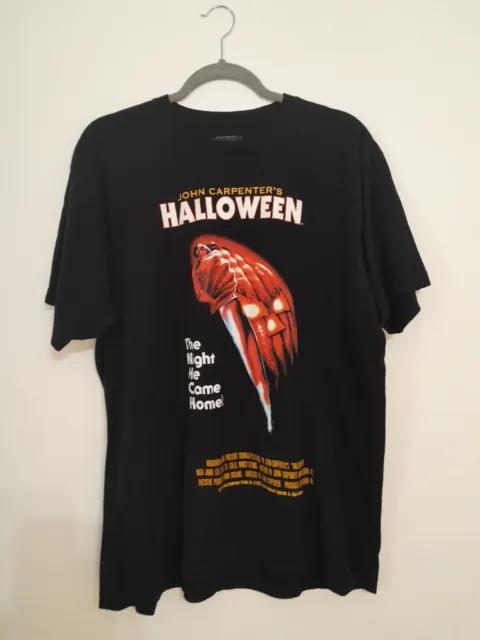 John Carpenter's HALLOWEEN Movie Poster T-Shirt XL Cotton Michael Myers Horror