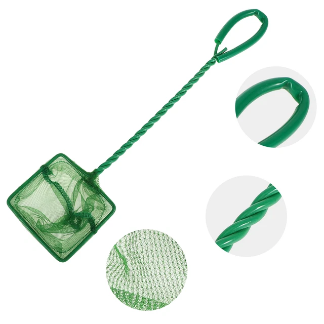 2Pcs Aquarium Fish Net Fish Tank Accessories Small Fish Fine Net Green 3'' 4