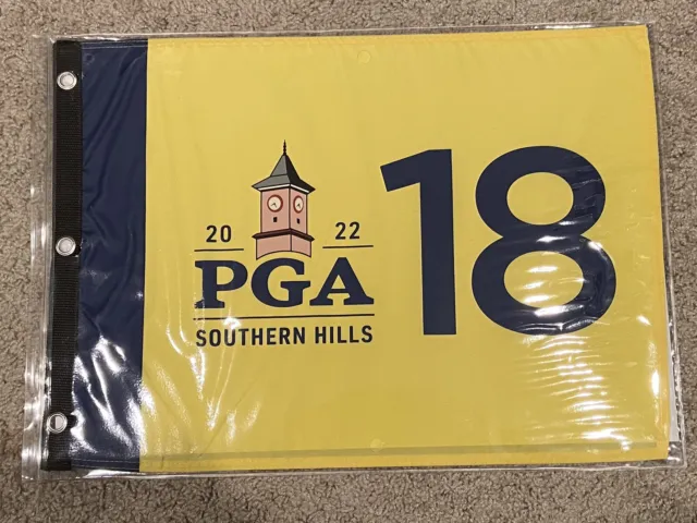 Official 2022 PGA Championship Screen Print Flag Southern Hills Justin Thomas