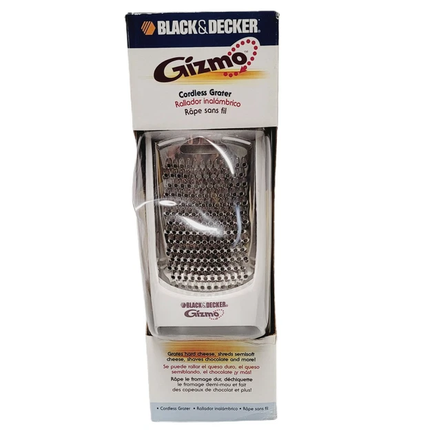 BLACK DECKER GIZMO Cordless Grater Ergonomic Three Blade GG200 NIB 28.