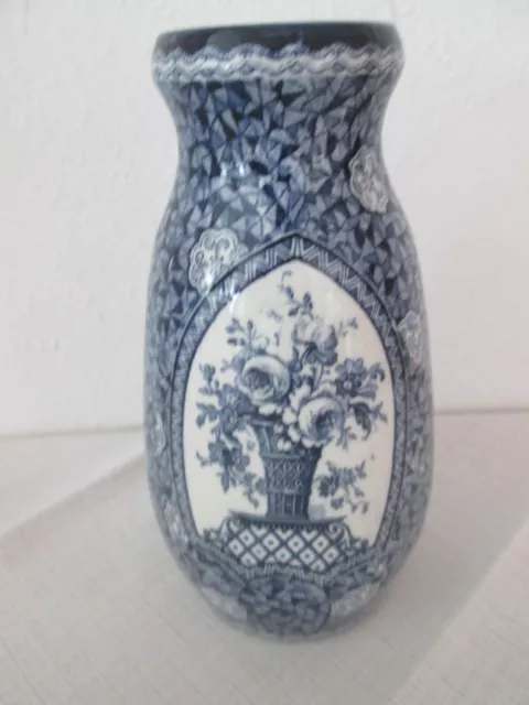 Vase Franz Anton Mehlem Bonn Dekor Flamand