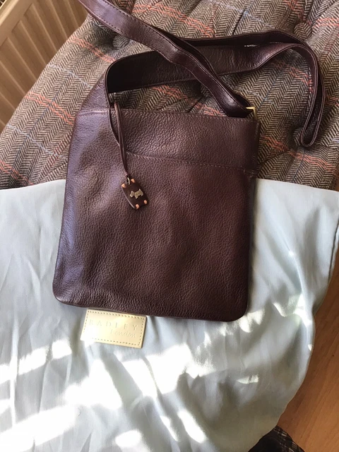 radley brown leather cross body bag