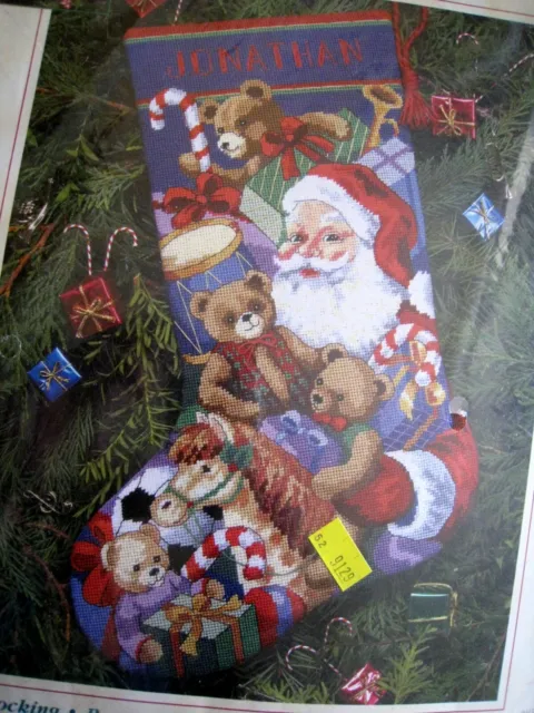 Dimensions Needlepoint Stocking Kit,CHRISTMAS EVE,Santa  Delivers,Gillum,9054,16