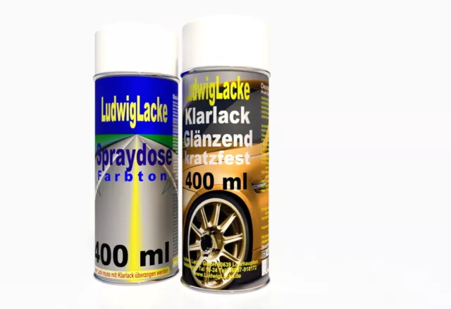 Autolackspray Set in Hibiskusrot LZ3L für Audi & Klarlack a 400ml Dose Profi