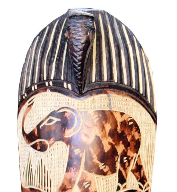 Vintage Hand Carved African Tribal Mask Tribal Art African Art Ghanaian Mask 2