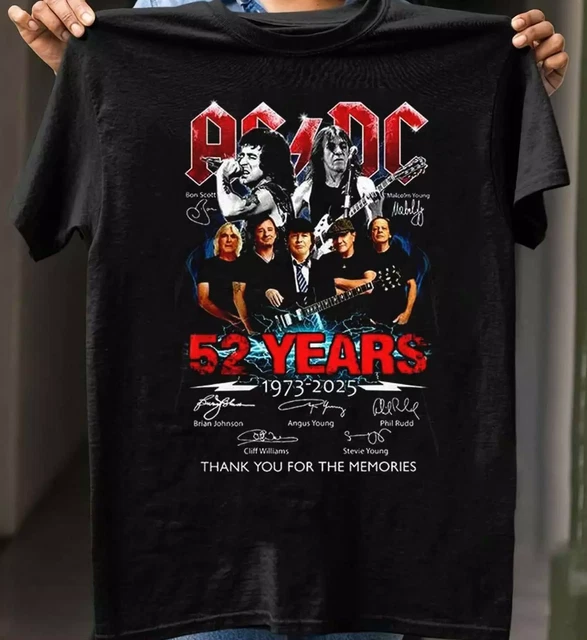 AC-DC PWR UP Tour 2025 52 Years Anniversary T-Shirt $26.99 - PicClick AU