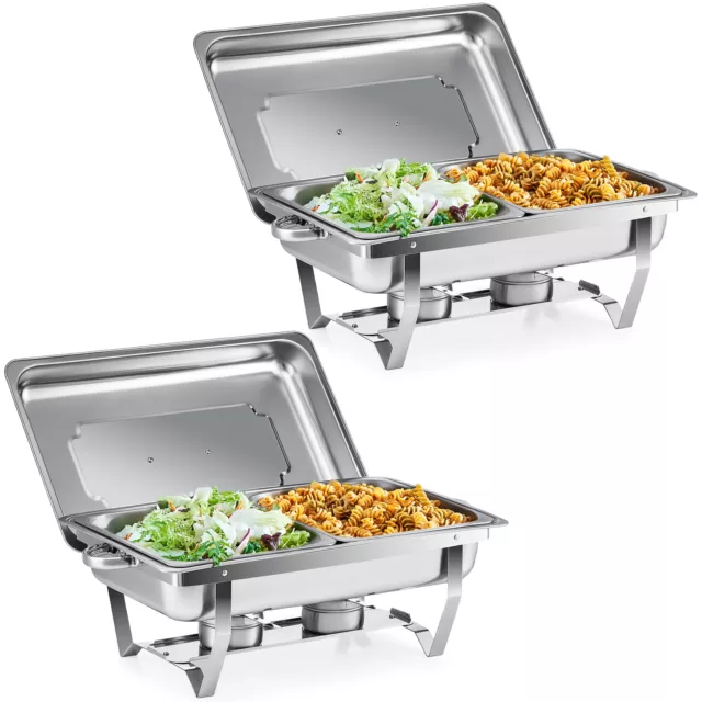 Stainless Steel Catering Chafer and Buffet Warmer Set for Parties 2 Packs 9L