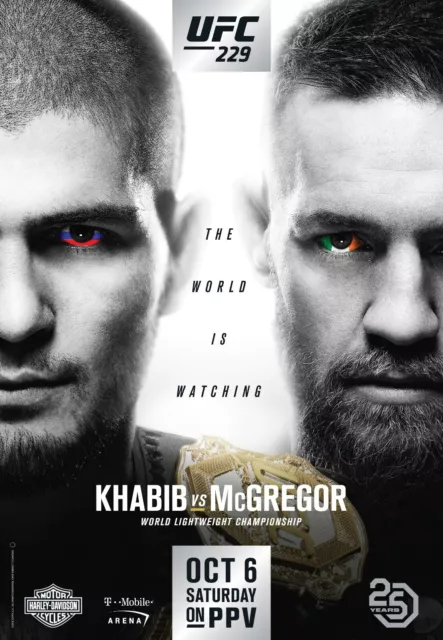 UFC 229 Poster | Framed Art | Khabib Nurmagomedov vs Conor McGregor | NEW