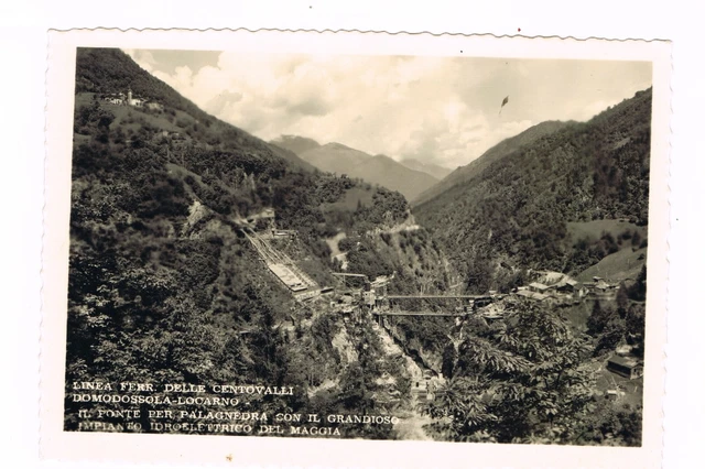 cartolina d' epoca ferrovia centovalli domodossola locarno anni 50 impianto idro