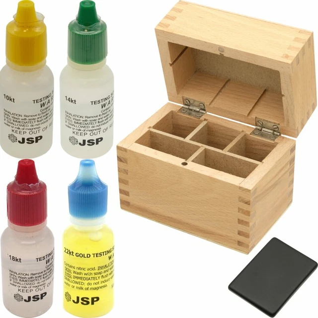 10K 14K 18K 22k Gold JSP Acid Test Kit Testing Tester Stone Wood