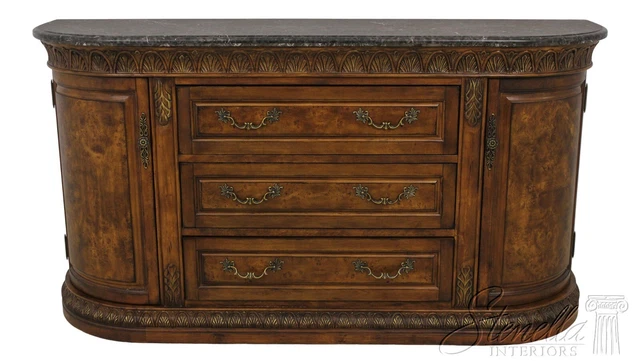 54887EC: MCFERRAN Design Country French Marble Top Sideboard
