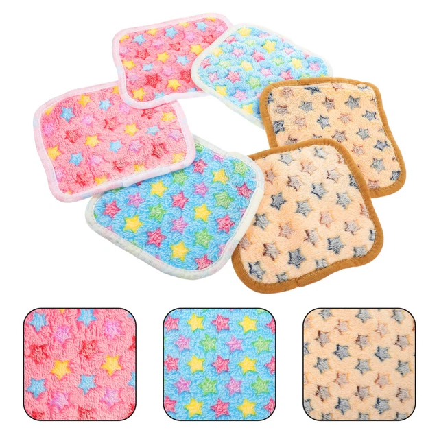 6 Pcs Bunny Sleeping Bed Hamster Blanket Plush Bedding Set Guinea Pig