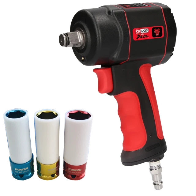 KS TOOLS 515.1000 Coffret Tournevis à Frapper 18 Pièces Avec Embouts - Outil Professionnel
