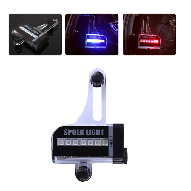 Feux De Roue Vélo LED - Pack De 2 - 7 Couleurs, 15 Modes - Avec Piles - Neuf