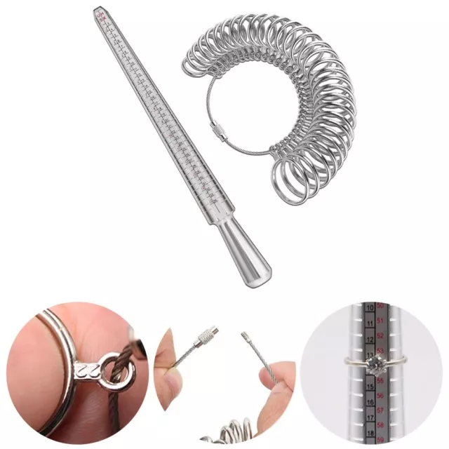 Complete Universal Size Finger Ring Measure Kit Ideal for DIY Ring Making