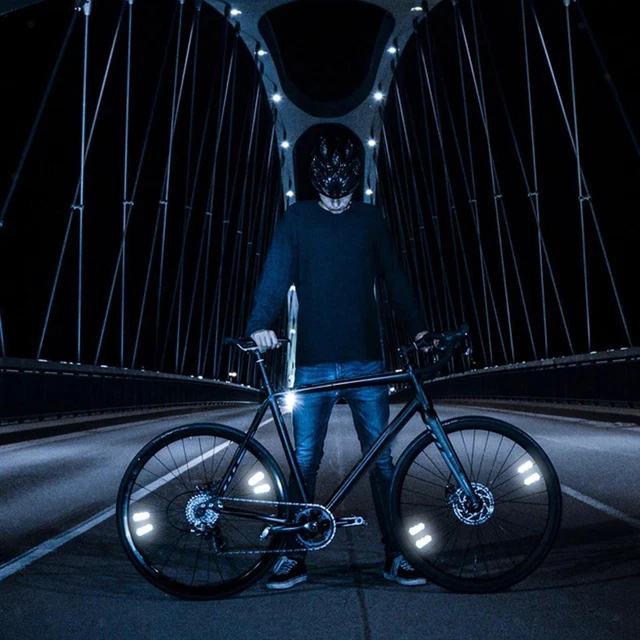 Autocollant Réfléchissant De Lumière De Roue De Bicyclette