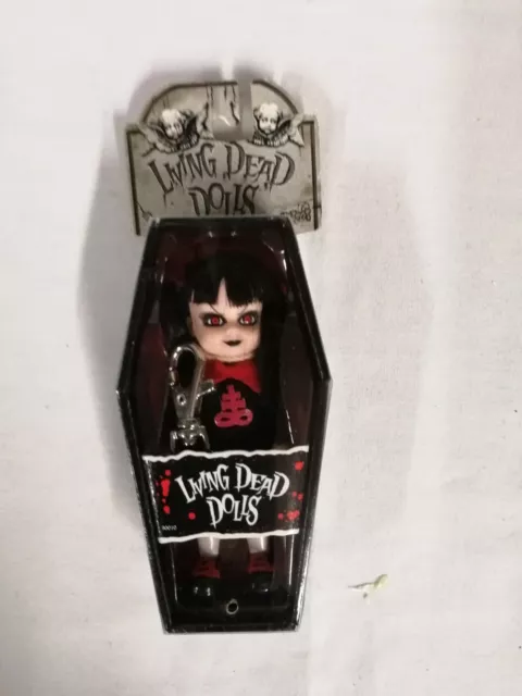 Mezco Living Dead Dolls Mini " KITTY "New 11cm Mini Horror Gothic Doll in Coffin