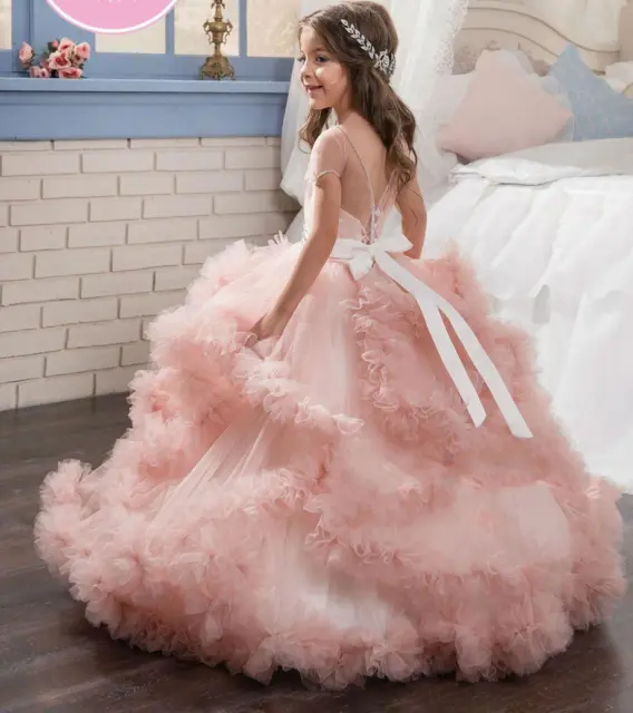 Flower Girl Dress Party Prom Princess Pageant Bridesmaid Wedding Dress Kids