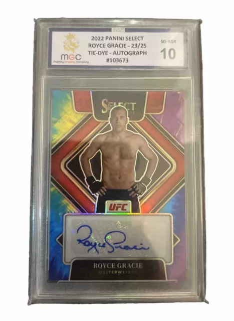 Royce Gracie Panini Select 2022 Auto-Krawattenfarbe/25