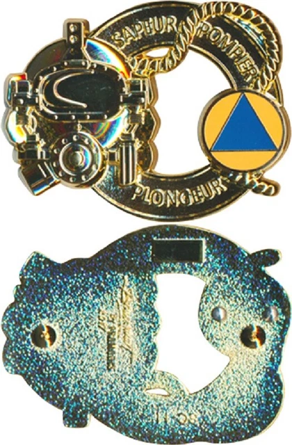 Insigne De Brevet SAPEUR POMPIER PLONGEUR – Fabrication Française BOUISSEMART, Modèle SC10