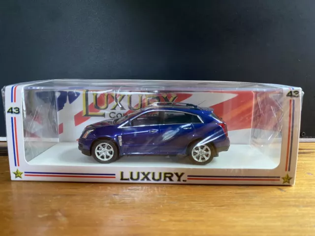 LUXURY COLLECTIBLES 1/43 CADILLAC 2011 SRX CROSSOVER Blue Car Diecast