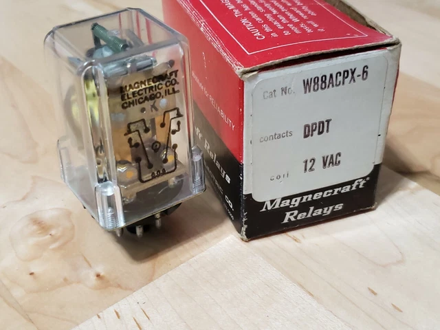 (QTY:1) DPDT W88CPX-6 / 12VAC Schneider Electric-Legacy Relay