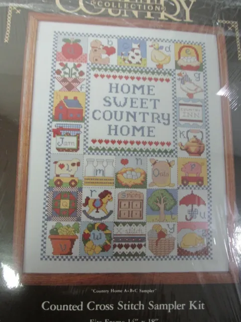 Paragon Counted Cross Stitch Home Sweet Home ABC's Sampler Kit 14" x 18" New
