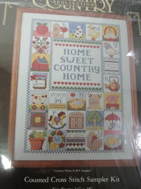 Paragon Counted Cross Stitch Home Sweet Home ABC's Sampler Kit 14" x 18" New