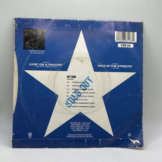 Bon Jovi   Livin' On A Prayer 1986 7” Vinyl 2